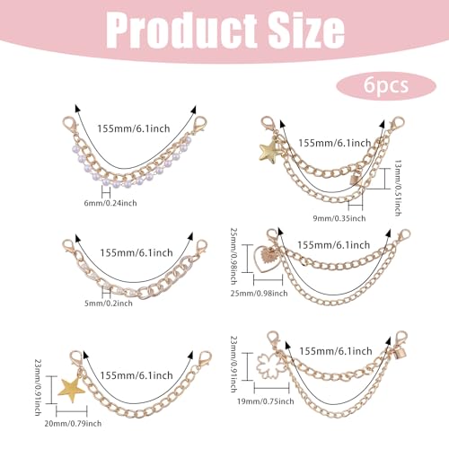 Bijoux de chaussures à chaîne strass et clips breloques pour baskets à lacets - 2