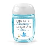 Hand Sanitizer Labels Thank You for Showering Our Little One with Love Stickers, Baby Shower Favor...