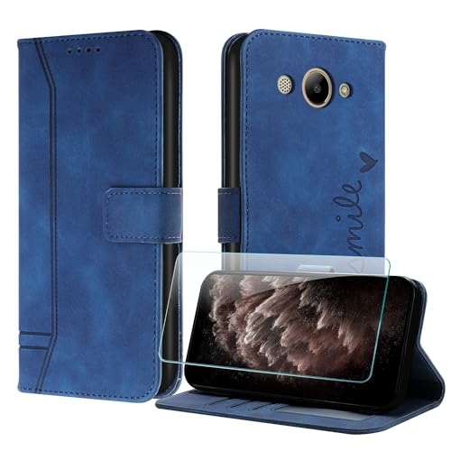 JayModHülle Handyhülle Kompatibel mit Huawei Y3 2017, Flip PU Wallet Schutzhülle mit [1 Stück Schutzfolie] Kartenfach Magnetverschluss Ständer Hülle für Huawei Y3 2017 (Blau)