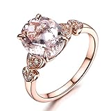 morganite rose gold wedding rings ☑ Material: 18 Karat (750) Gold - Stempel: M G18K