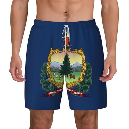 Short de bain respirant homme imprimé Vermont, maillot de surf séchage rapide