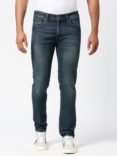 Image of Pepe Jeans Men's Straight Fit Jeans | Mid Rise | Chinox | Jeans for Man