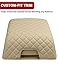 KBH Center Console Armrest Cover for Lincoln Navigator 2007-2014, Middle Console Arm Rest Lid Protector, Interior Accessories, Anti-Scratch, Beige