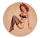 Pinup Girl Wooden Nickel Collectible WN17