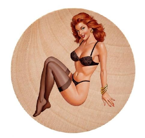 Pinup Girl Wooden Nickel Collectible WN17