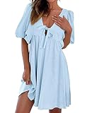 Casual Dresses for Women Summer Dresses for Women 2023 Casual Women's Casual Dresses Light Blue Dres