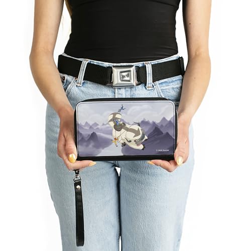 Buckle-Down Women's PU Zip Around Wallet Rectangle-Avatar: The Last Airbender, 7.5"x4.5"3