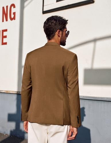 PJ PAUL JONES Men's Blazers Two Button Notch Lapel Sport Coat Casual Lightweight Blazer Jacket with Handkerchief4