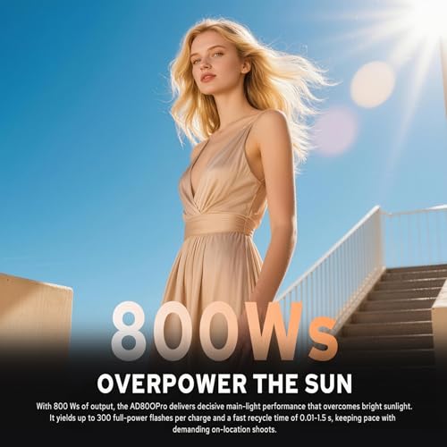 Image of Godox AD800Pro 800Ws Strobe | 1 /8000s HSS, 1 /35710s Freeze | TTL /M /Multi, 2.4G X System | 40W Bi-Color LED (2800K-6000K, CRI≈97) | Bowens Mount - Studio, Outdoor, Product, Portrait