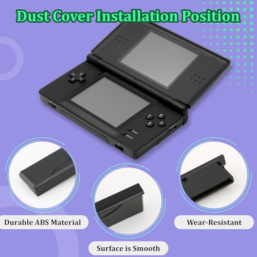 Image of 2PCS Dust Proof Cover for Nintendo DS Lite Card Slot Cover Cap Dust Plug Replacement Case for NDSL NDS Lite(Black)