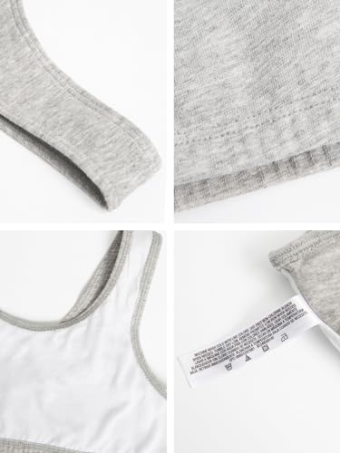 Fruit of the Loom Girls' Multi Cotton Built-Up Stretch Sports Bra Available in 6 Packs4