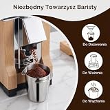 Ideal Swan Kubek dozujący 58 mm, akcesoria do kawy, kubek dozujący dla baristy, pasuje do 58 mm barista portafilter, kubek dozujący ze stali nierdzewnej, lejek dozujący portafilter, akcesoria do