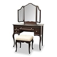 Amazon.co.jp: 東海家具工業 ドレッサー スツール付 フルールWH