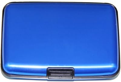 Jobar Aluminum Credit Card Holder Wallet, for Men Women Slim Light Weight RFID Blocking - BLUE