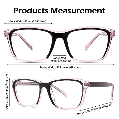 Image of Pro Acme Blue Light Blocking Glasses for Women Men Classic Square Frame Clear Lens Glasses for Computer