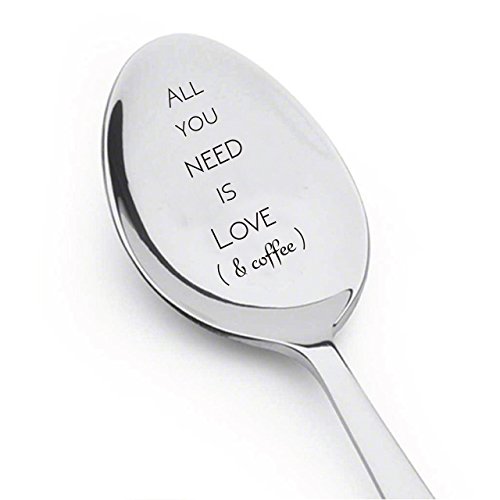 All You Need Is Love & Kaffeelöffel - perfekte Geschenkidee für Kaffeeliebhaber - Löffel-Geschenk # A4 Cover