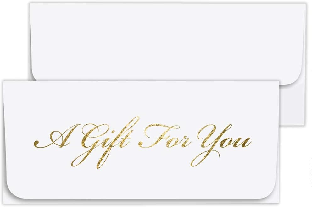 BankSupplies Christmas Cash Envelopes 250 Pack – 6.5 x 2.875 in Holiday Money Envelopes “A Gift for You” Design