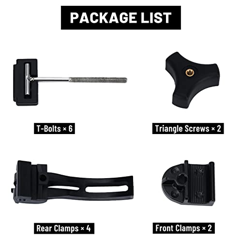 Universal Truck Tonneau Cover Replacement And Accessories Part Kit For Hard Truck Bed Cover Include Nut, T-Bolt And Tonneau Cover Clamp #TOP3