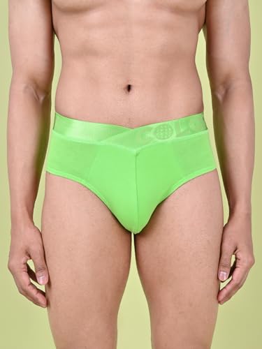 Image of Rupa Colors Modern Solid Brief for Men, Cotton Blend, Regular Fit, Outer Elastic, Pack of 1