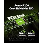 acer MA200 M.2 2230 SSD NVMe 512GB, PCIe Gen 4, Read Speeds Up to 5200 MB/s, Great for Steam Deck, Asus ROG Ally, Microsoft Surface Handheld Gaming Devices Storage Expansion - BL.9BWWA.153 - Image 2