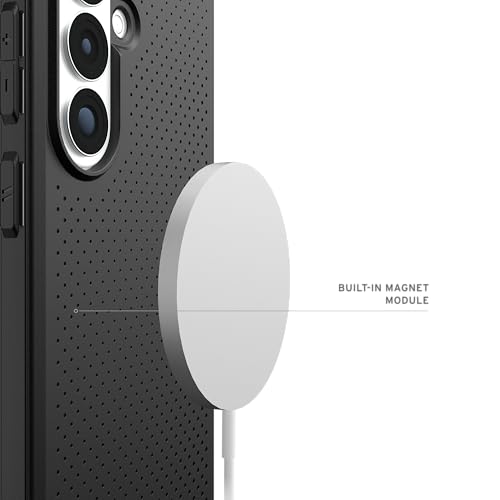 Image of Urban Armor Gear UAG Designed for Galaxy S26 5G Case, DOT - Compatible with Magnetic Charging Slim Transparent Rugged Military Drop Tested Protective Cover - Black Opaque