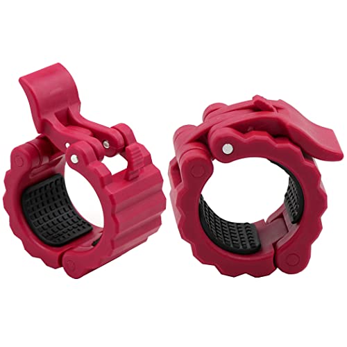 Jdiano Weight Barbell Clip 2 Inch Olympic Barbell Clamp - For Weightlifting Bar Non Slip Quick Release Gym Workout Exercise Collars For Strength Training (Red) #TOP22