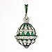 Produktbild danila-souvenirs Fabergé-Stil Ei Anhänger/Charm mit Kristallen 2,3 cm grün #0804-08