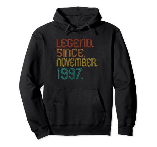 Legend Since November 1997 Birth Of Birthday Gifts Vintage Sudadera con Capucha