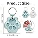Duuclume Personalized Pet Hair Keepsake Box for Dog, Pet Hair Storage Pouch Fur Memorial Keyring for Pet Commemorative,Dog Cat Paw Shape Leather Keychain Pendant (Pure White & Blue)