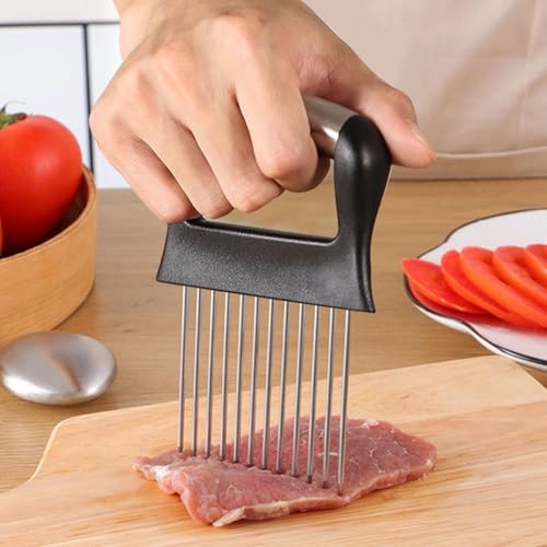 Cortador de cebolla multiusos acero inoxidable con mango seguro miniatura 7