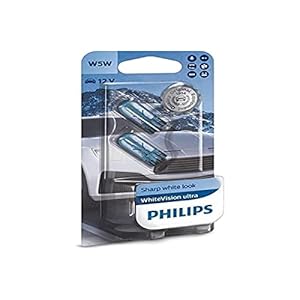 Philips, Halogen WhiteVision ultra W5W Signallampe, Doppelblister, 35484330, Double blister, Autos , Blau