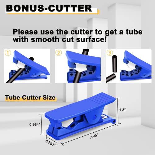 Siptenk Dot Air Fittings 33Pcs, Brass Air Brake Line Fittings 1/4" 3/8" 1/2" Push To Connect Fittings Kit With Tube Cutter Air Brake Connector Kit For Truck Industry Air System #TOP4