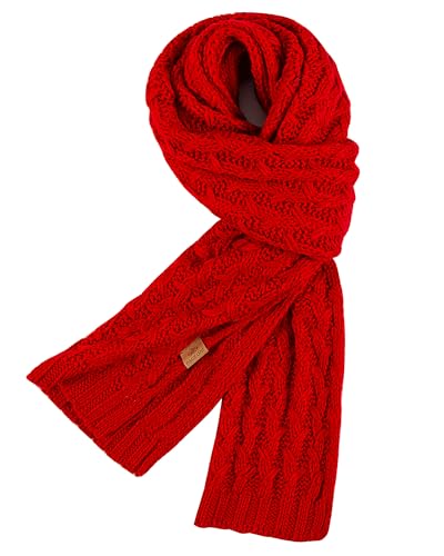 PAGE ONE Women's Ribbed Knit Scarf Winter Warm...