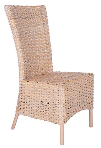 Sillón Rattan Natural Blanco miniatura 1
