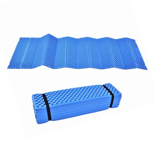 Msiud Tappetino da Campeggio Pieghevole in Schiuma, Materassino Schiuma Materasso Moistureproof Ultraleggero Cuscinetto Imbottito da Esterno per Escursionismo e Eventi Sportivi All'Aperto(Blu)