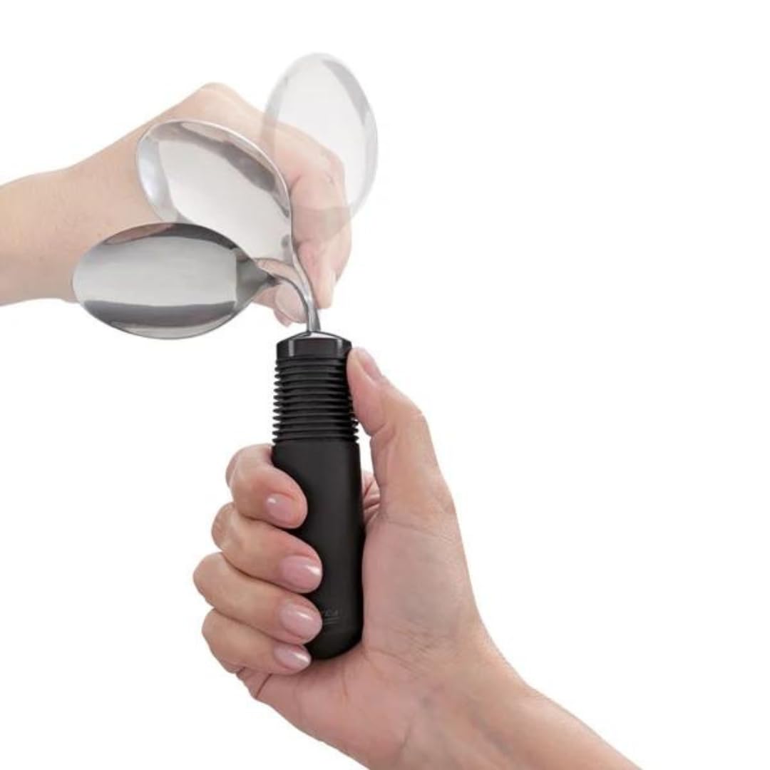 ATC Handels GmbH Big Grip Besteck-Set (4er) – Ergonomisches Besteck-Set zum einfachen Greifen – Biegsam & Spülmaschinenfest