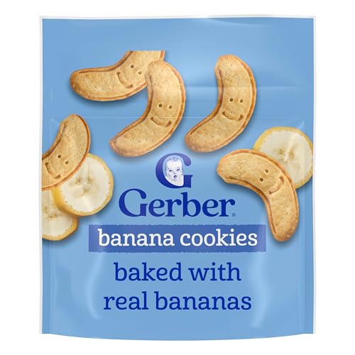 Gerber Toddler Snacks Banana Cookies Toddler Cookies Finger Foods Snacks for Toddlers 4PK
