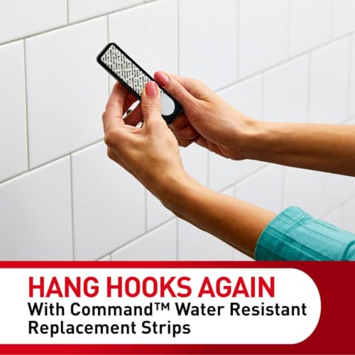 Command Bath Replacement Strips, 2-Medium and 4-Large Water-Resistant Adhesive Strips, Re-Hang Bath Hooks or Caddies (Pack of 3) - image 3