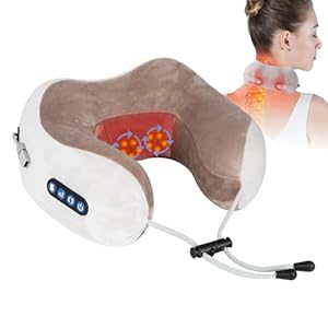Nackenmassagegerät, Massagegerät Nacken mit Knetfunktion, Elektrische U-förmiges Massagekissen für Nackenentspannung und Schmerzlinderung, Kabelloses Nackenmassagegerät für Zuhause und Büro