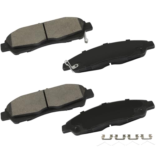 Image of cciyu D1896 Front Ceramic Disc Brake Pads Kit For Buick Enclave 18-20,For Cadillac XT5 17-20,For Cadillac XT6 20,For Chevrolet Blazer 19-20,For Chevrolet Traverse 18-20,For GMC Acadia 17-20