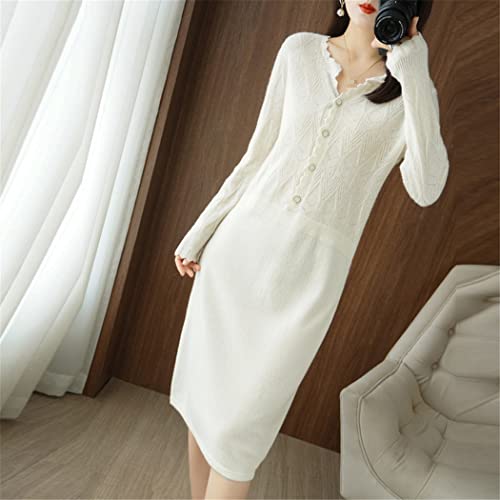 Robe pull beige col rond : finissez-en avec le froid cet hiver - 3