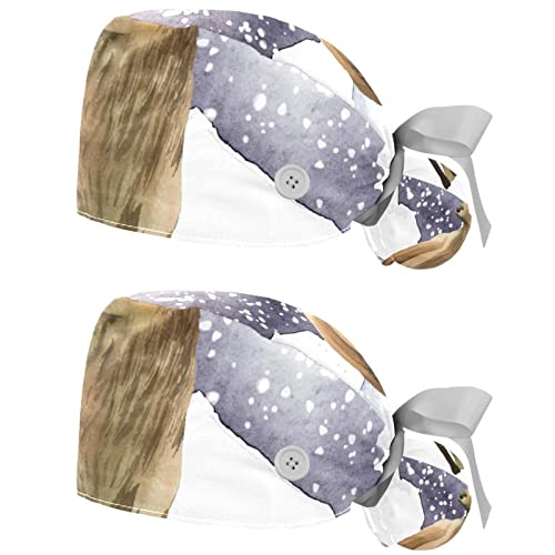 Chapeau de travail animal d'hiver en lot de 2 casquettes respirantes pour hommes et femmes