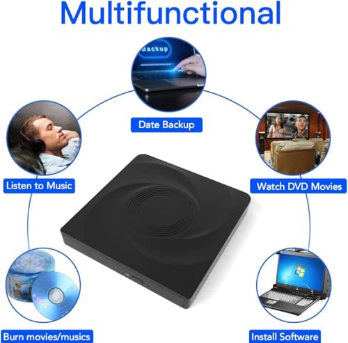 Unidad externa de CD/DVD +/-RW USB 3.0 tipo C miniatura 6