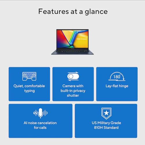 Image of ASUS VivoBook Laptop | Intel 13th Gen Core i7-1355U Processor Up to 5.0GHz | 24GB RAM | 1TB Storage(512GB PCIe SSD&512GB External) | 14 inch FHD Display | Bluetooth | HDMI | Windows 11 | WOWPC Bundle