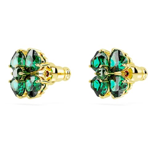 Variante de Swarovski pendientes mujer Idyllia trébol verde baño tono oro