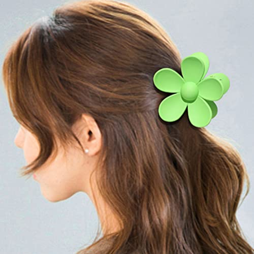 Heart Speaker Hair Claw Clips Flower Shaped Plastic Jaw Clips Anti-Scratch Smell-Less Useful Hold Tightly Light Yellow #TOP7