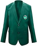 Master Golf Sport Tournament Green Blazer Coat Cotton Jacket,Sport Green Blazer Coat Jacket (Green Cotton Golf Sport Coat, Golf Coat, LARGE)
