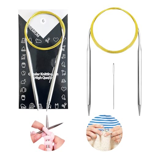 6 mm Circular Knitting Needles US10 |40 inches/100 cm | Suitable for Beginners to Knit Sweaters Scarves Blankets and Other Projects!