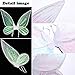ZEXILILA Adult Fairy Wings, Shiny Transparent Princess Wings, Angel Wings Sutable for Halloween Costume Dress Up White
