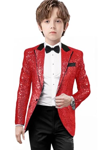 Chaqueta de lentejuelas para niños color dorado miniatura 4